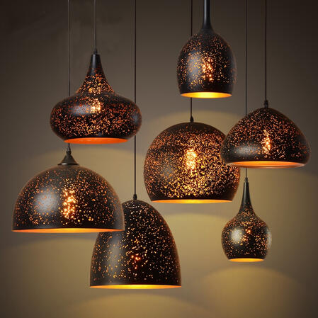 Nordic Wrought Iron Porous Etched Loft Style Pendant Lamp - Sage Design Group - Annette C. Sage, CEO