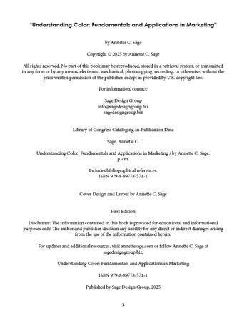 Understanding Color: Fundamentals and Applications in Marketing by Annette C. Sage - https://annettesage.com/product/understanding-color-fundamentals-and-applications-in-marketing-by-annette-c-sage/